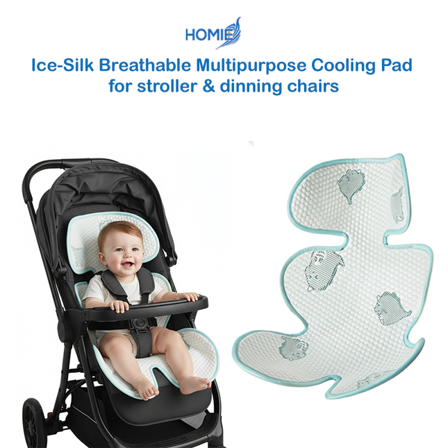 Ice-Silk Breathable Multipurpose Cooling Pad for stroller & dinning chairs