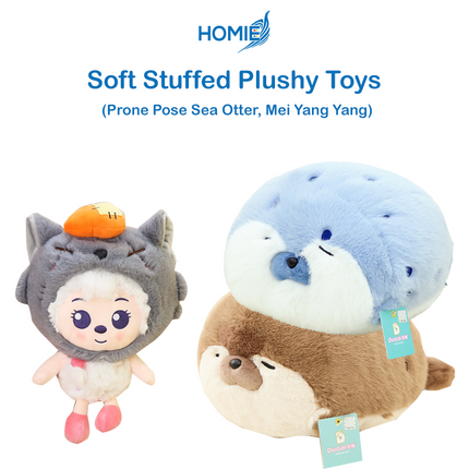 🏆🏆 Soft Stuffed Plushy Toys (Prone Pose Sea Otter, Mei Yang Yang)