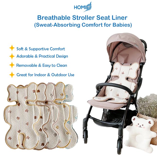Breathable Stroller Seat Liner (Sweat-Absorbing Comfort for Babies)