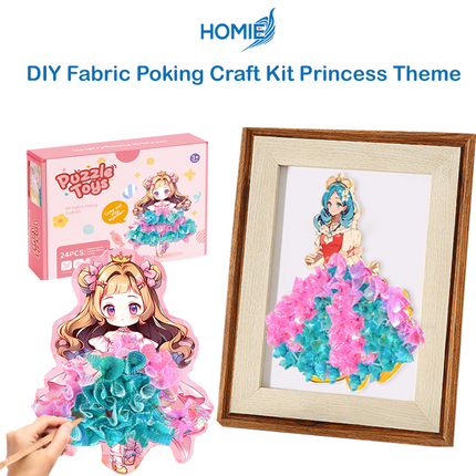 DIY Fabric Poking Craft Kit Princess Theme