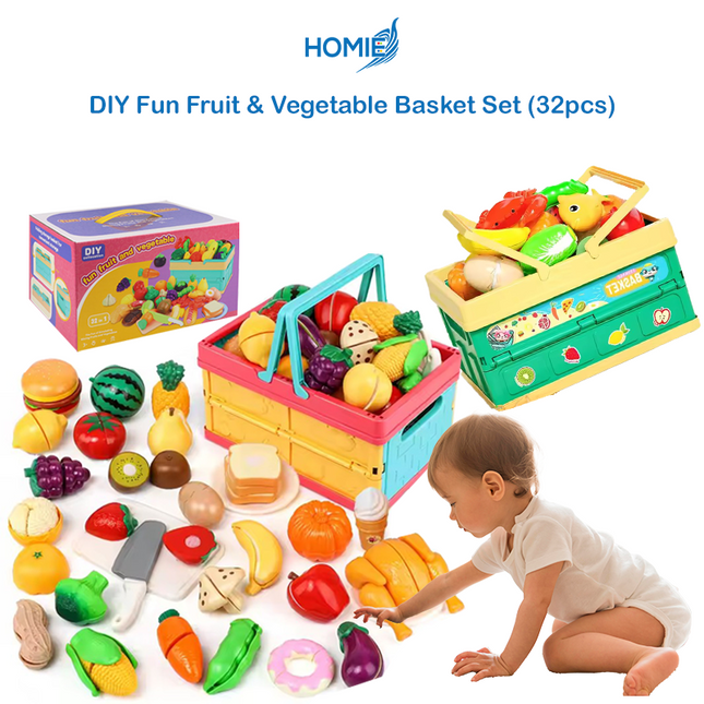DIY Fun Fruit & Vegetable Basket Set (32pcs)