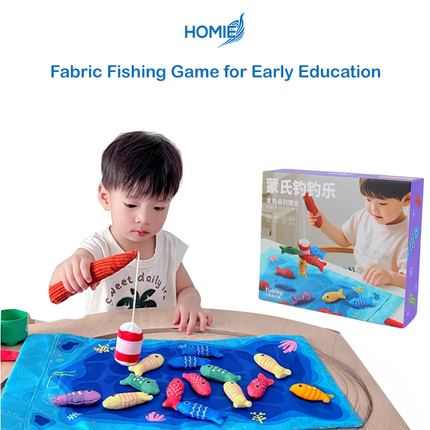 Fishing Board Game, Fabric and Magnet Fishing Game for Early Education