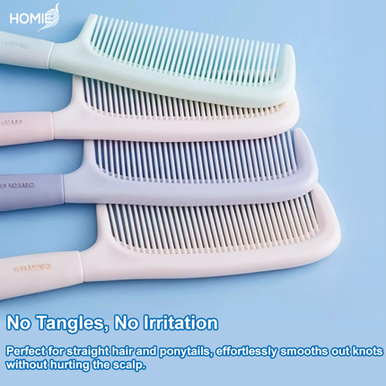 HOMIE Pretty Hair Comb for Girls (Portable Detangling Brush for Long Straight Hair & Ponytails)