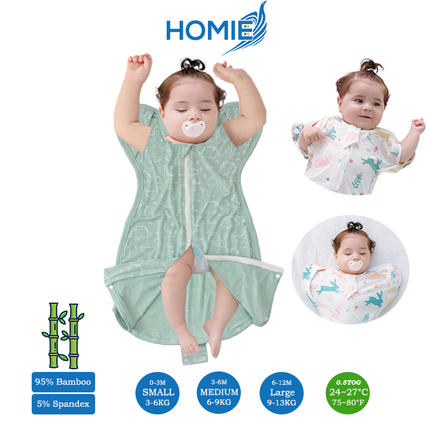 (B)S, M, L - BUTTON Swaddle Sack/ 2 Ways Zipper & Leg Freedom (Copy)