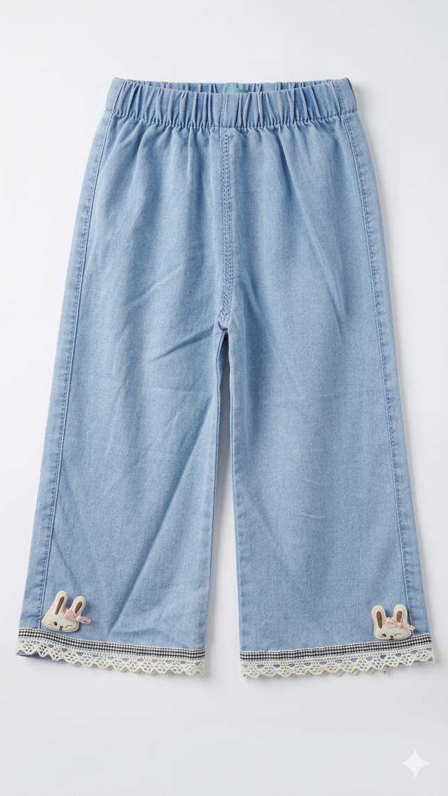 Long Jean Pant with Rabbit  ( 1 to 5 Years girl)