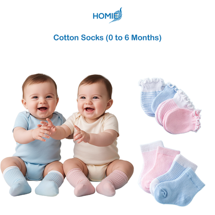 Cotton Socks (0 to 6 Months)