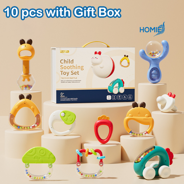 10 in 1 Baby Rattle & Teether Set