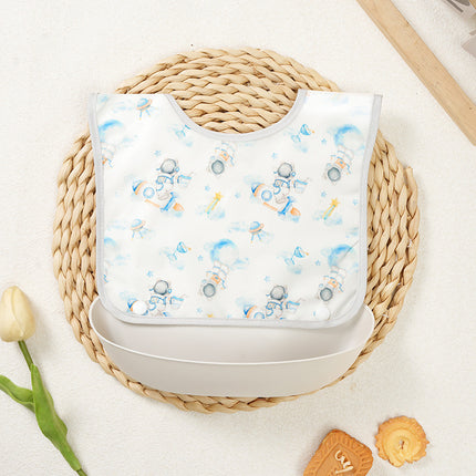 Toddler Feeding Bib – Removable Pocket, Waterproof & Easy to Clean