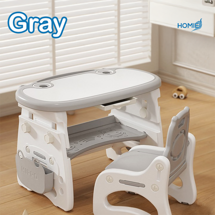 Kindergarten Kids Furniture Adjustable Study Desk and Chair Set