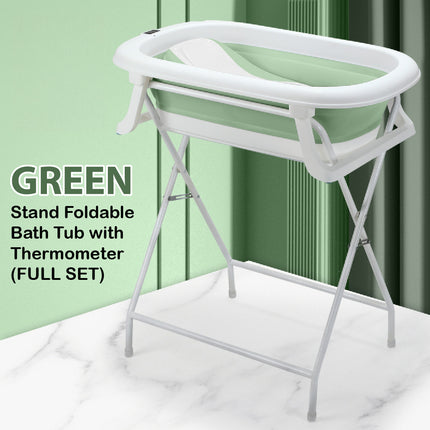 Stand Foldable Bathtub with Thermometer