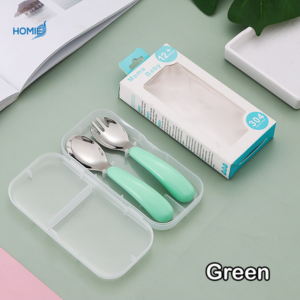 304 Stainless Steel Portable Kids Cutlery Set /Portable/Durable/Lightweight/Food grade