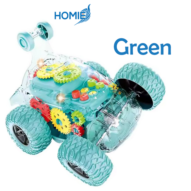 HOMIE 360 Degree Spining Wheel Rotation Stunt Car/Playful Music/Colorful LED Lights/Auto Rotatable