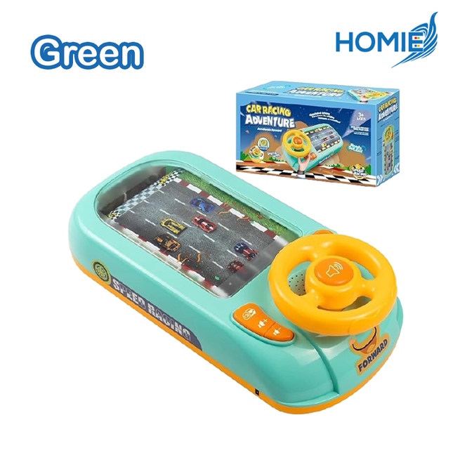Children's racing game simulation driving steering wheel desktop educational toy adventure