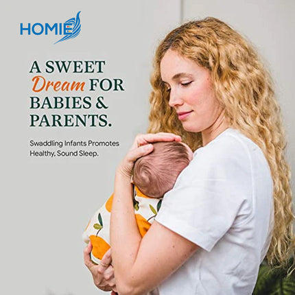 HOMIE BAMBOO MUSLIN SWADDLE BLANKET ultra soft breathable organic baby wrap (120x120cm)