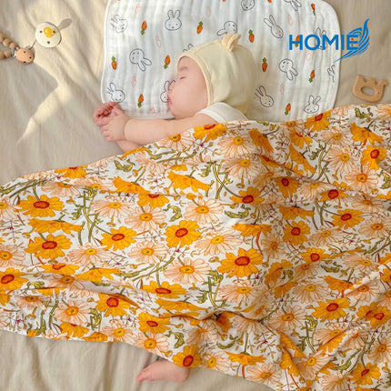 HOMIE BAMBOO MUSLIN SWADDLE BLANKET ultra soft breathable organic baby wrap (120x120cm)