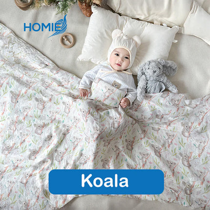 HOMIE BAMBOO MUSLIN SWADDLE BLANKET ultra soft breathable organic baby wrap (120x120cm)