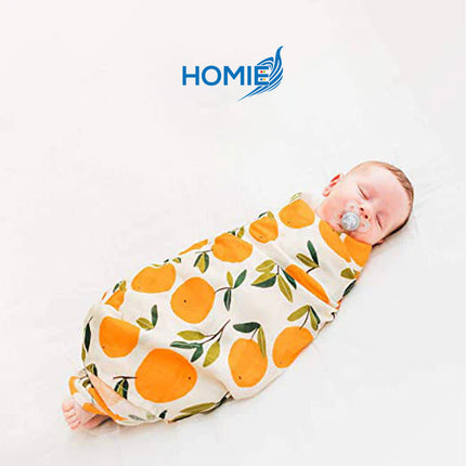 HOMIE BAMBOO MUSLIN SWADDLE BLANKET ultra soft breathable organic baby wrap (120x120cm)