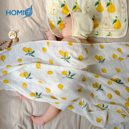 HOMIE BAMBOO MUSLIN SWADDLE BLANKET ultra soft breathable organic baby wrap (120x120cm)
