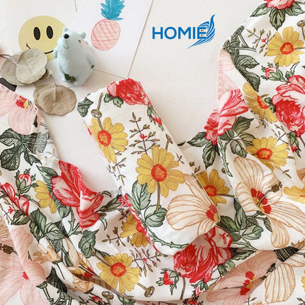 HOMIE BAMBOO MUSLIN SWADDLE BLANKET ultra soft breathable organic baby wrap (120x120cm)