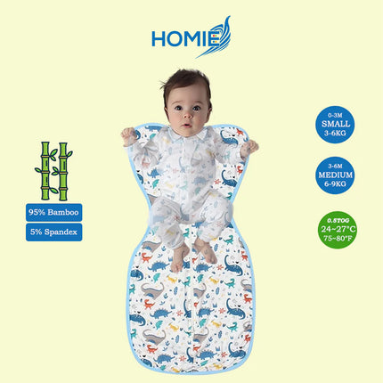 ARMS UP SWADDLE AND SLEEPING BAG organic bamboo cotton infant sleep sack (Small and Medium Only)