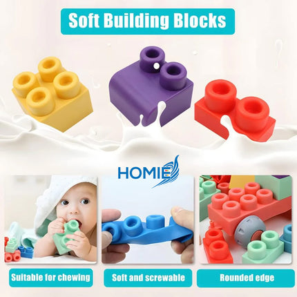 SOFT BUILDING BLOCKS toy set for toddlers early educational play (18 Months to 6 Years Old)