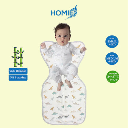 ARMS UP SWADDLE AND SLEEPING BAG organic bamboo cotton infant sleep sack (Small and Medium Only)