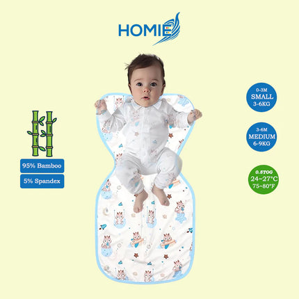 ARMS UP SWADDLE AND SLEEPING BAG organic bamboo cotton infant sleep sack (Small and Medium Only)