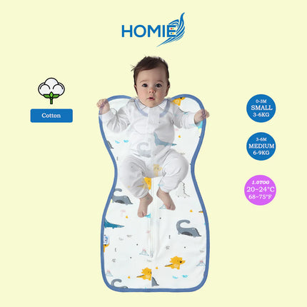 ARMS UP SWADDLE AND SLEEPING BAG organic bamboo cotton infant sleep sack (Small and Medium Only)
