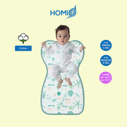 ARMS UP SWADDLE AND SLEEPING BAG organic bamboo cotton infant sleep sack (Small and Medium Only)