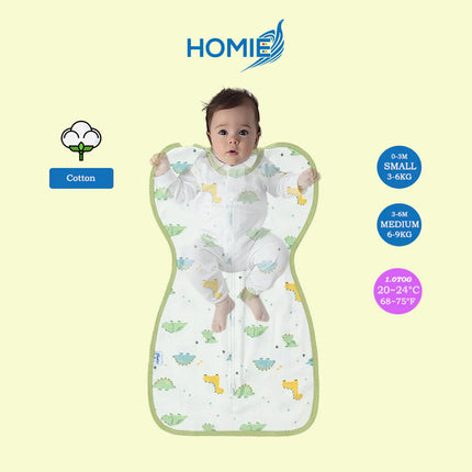 ARMS UP SWADDLE AND SLEEPING BAG organic bamboo cotton infant sleep sack (Small and Medium Only)