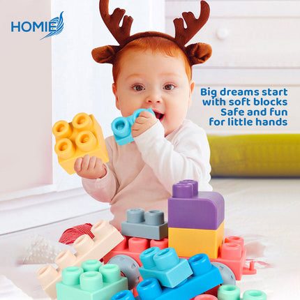 SOFT BUILDING BLOCKS toy set for toddlers early educational play (18 Months to 6 Years Old)