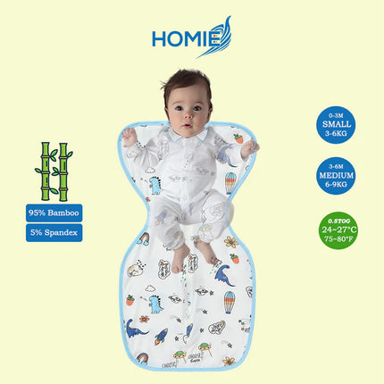 ARMS UP SWADDLE AND SLEEPING BAG organic bamboo cotton infant sleep sack (Small and Medium Only)