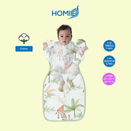 ARMS UP SWADDLE AND SLEEPING BAG organic bamboo cotton infant sleep sack (Small and Medium Only)