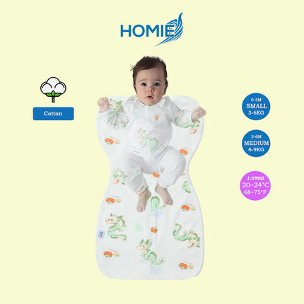 ARMS UP SWADDLE AND SLEEPING BAG organic bamboo cotton infant sleep sack (Small and Medium Only)