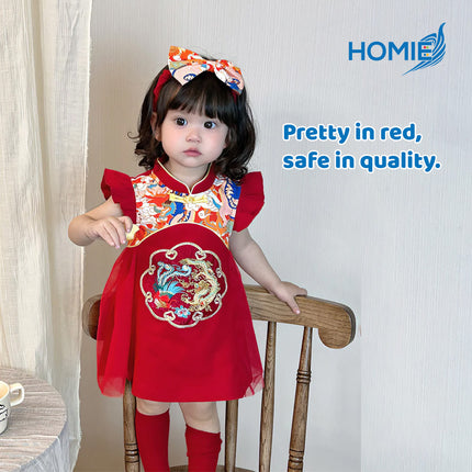 2026 CNY COSTUME NEW CHINESE STYLE birthday baby princess dress (Lunar New Year Outfit)