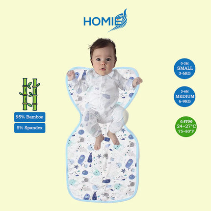 ARMS UP SWADDLE AND SLEEPING BAG organic bamboo cotton infant sleep sack (Small and Medium Only)