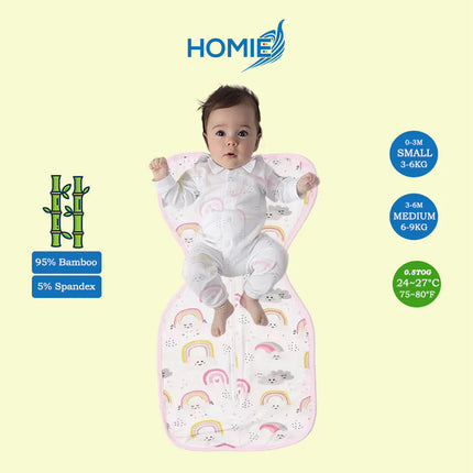 ARMS UP SWADDLE AND SLEEPING BAG organic bamboo cotton infant sleep sack (Small and Medium Only)