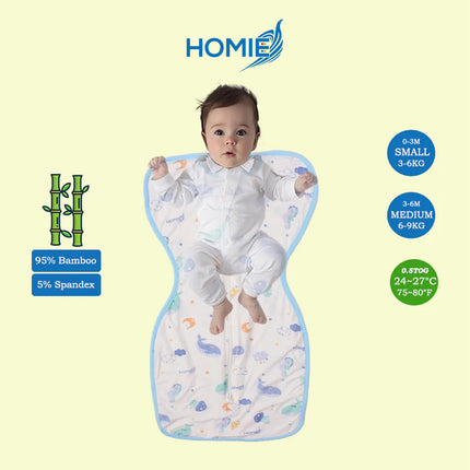ARMS UP SWADDLE AND SLEEPING BAG organic bamboo cotton infant sleep sack (Small and Medium Only)