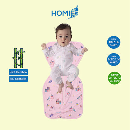 ARMS UP SWADDLE AND SLEEPING BAG organic bamboo cotton infant sleep sack (Small and Medium Only)