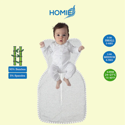 ARMS UP SWADDLE AND SLEEPING BAG organic bamboo cotton infant sleep sack (Small and Medium Only)