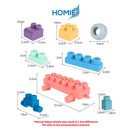 SOFT BUILDING BLOCKS toy set for toddlers early educational play (18 Months to 6 Years Old)