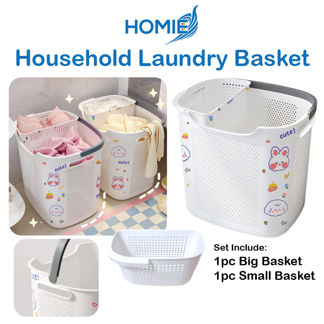 Household Laundry Basket/Multifunctional Large Capacity Big Bucket with Sorting Baskets