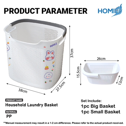 Household Laundry Basket/Multifunctional Large Capacity Big Bucket with Sorting Baskets