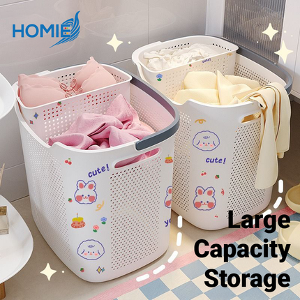 Household Laundry Basket/Multifunctional Large Capacity Big Bucket with Sorting Baskets