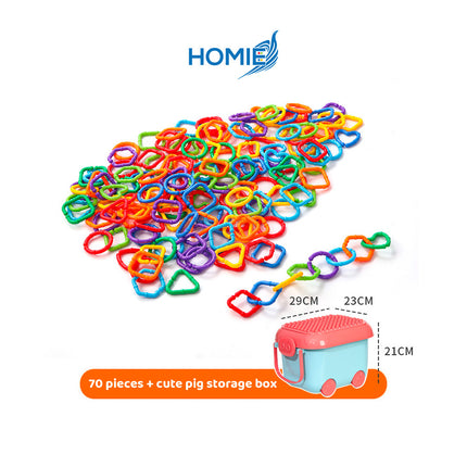 GEOMETRIC CHAIN BUCKLE toddlers toys (Interlocking Links)