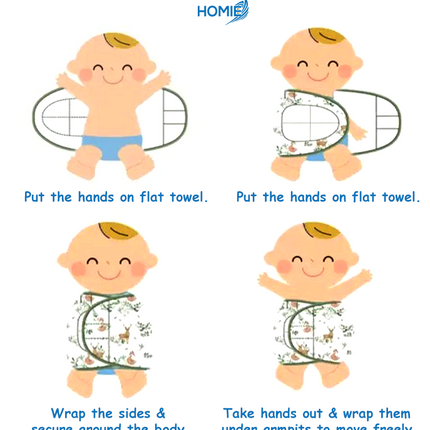 HOMIE Newborn Baby Swaddle Wrap-Baby Sleeping Bag (Thin & Anti-Startle Swaddles) Anti-Startle Design