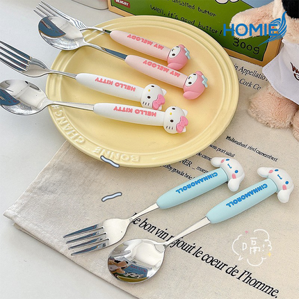 Kids Student Portable Tableware (Long Spoon & Fork) – Durable 304 Stainless Steel