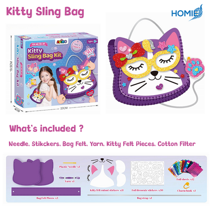 DIY SLING BAG AND PURSE KIT handmade creative craft education toys (Girls Fashion Set)