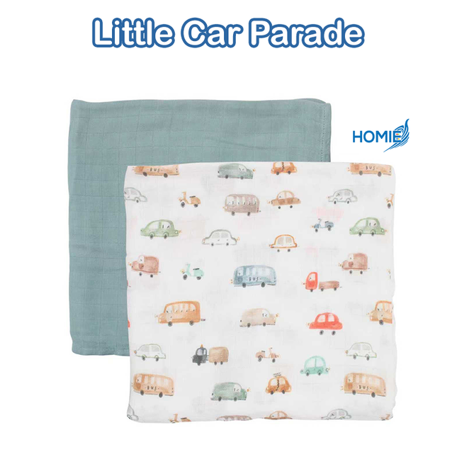 Homie Bamboo Muslin Swaddle Duo (2 Qty in Box)