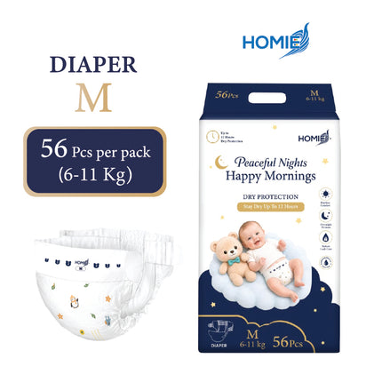 1 Pack HOMIE Peaceful Nights Happy Mornings Premium Diaper & Pants